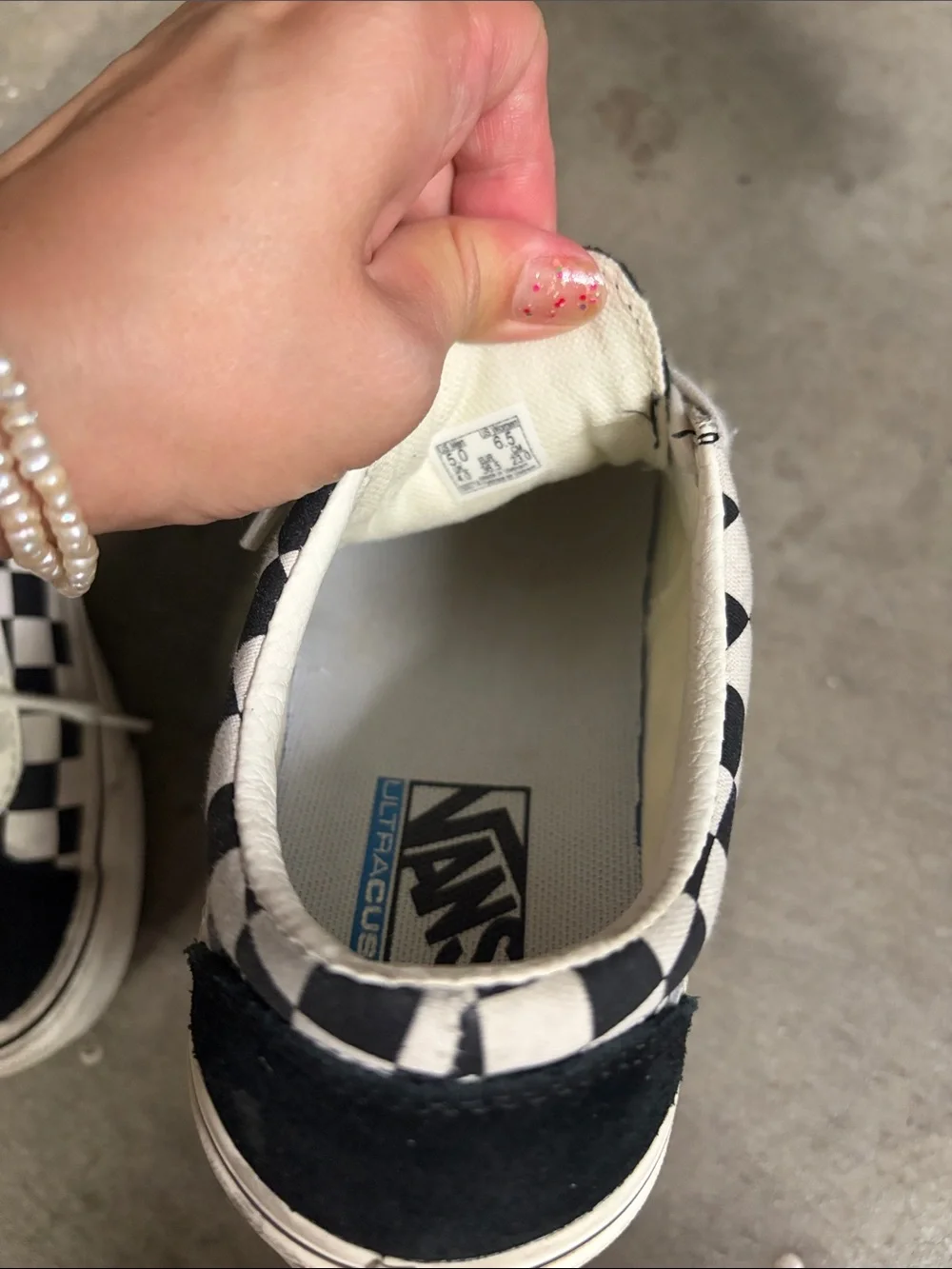 Vans Checkerboard Skate Shoes - Black & White